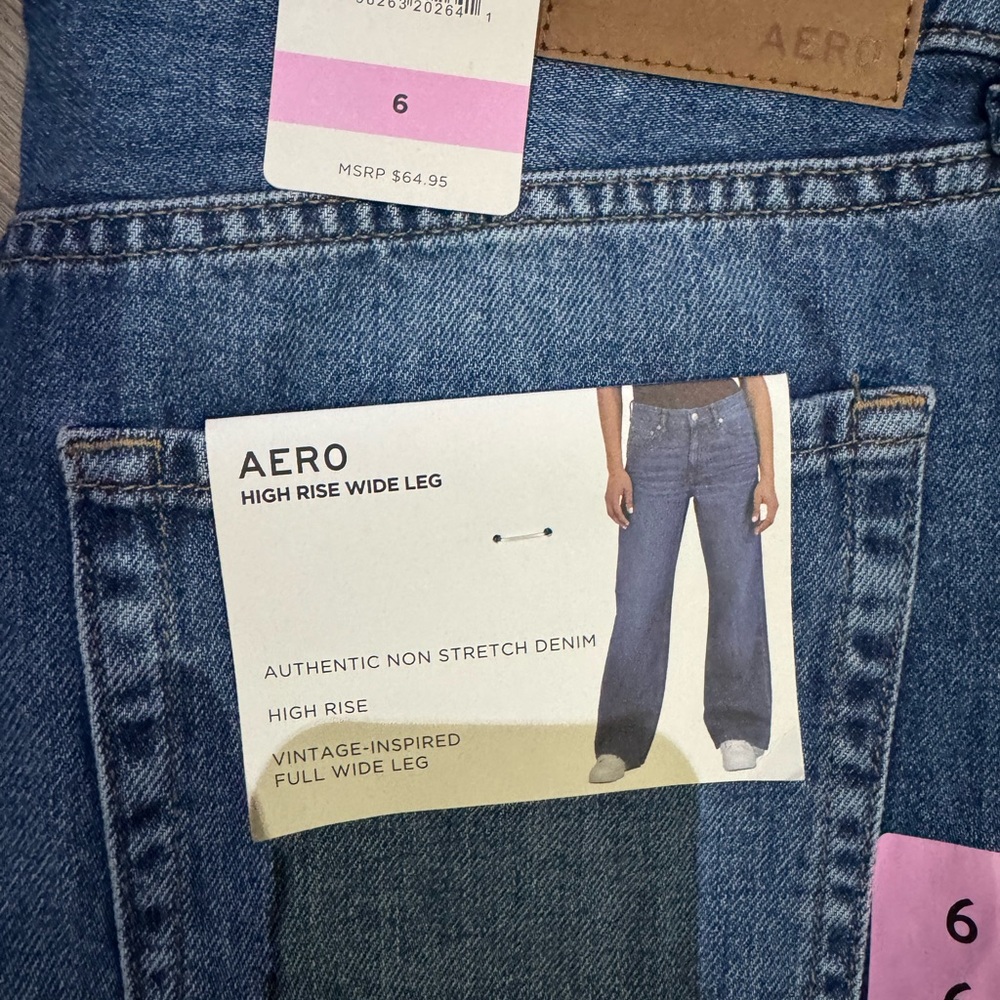 Aeropostale High-Rise Wide Leg Jeans - Blue